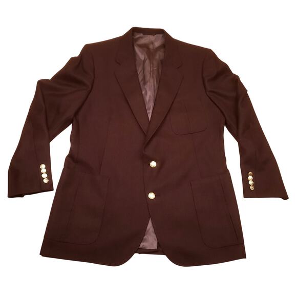 Vintage 90s Lanvin Paris New York Brown Blazer Jacket Wool Blend Rare - Picture 1 of 11